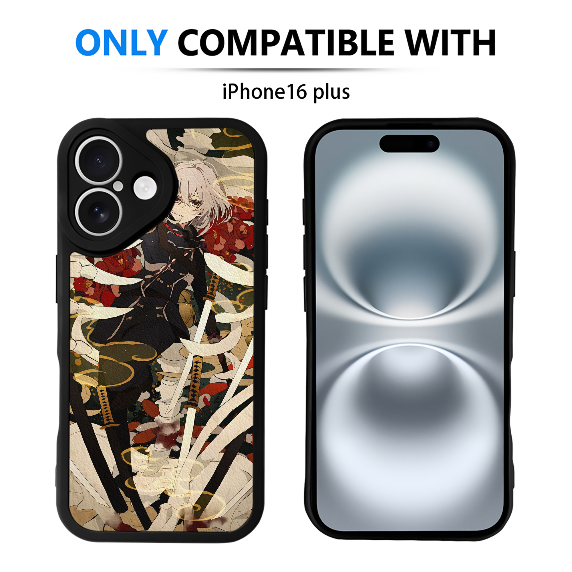 （画像用） 刀剣乱舞 Touken Ranbu 【iPhone 16シリーズ対応】シリコンスマホケース（レザー調） 材質：シリコン
